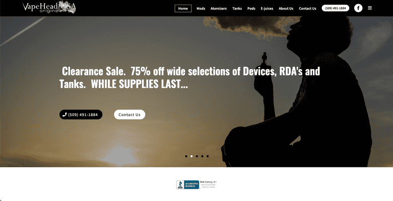 VapeHead USA Screenshot